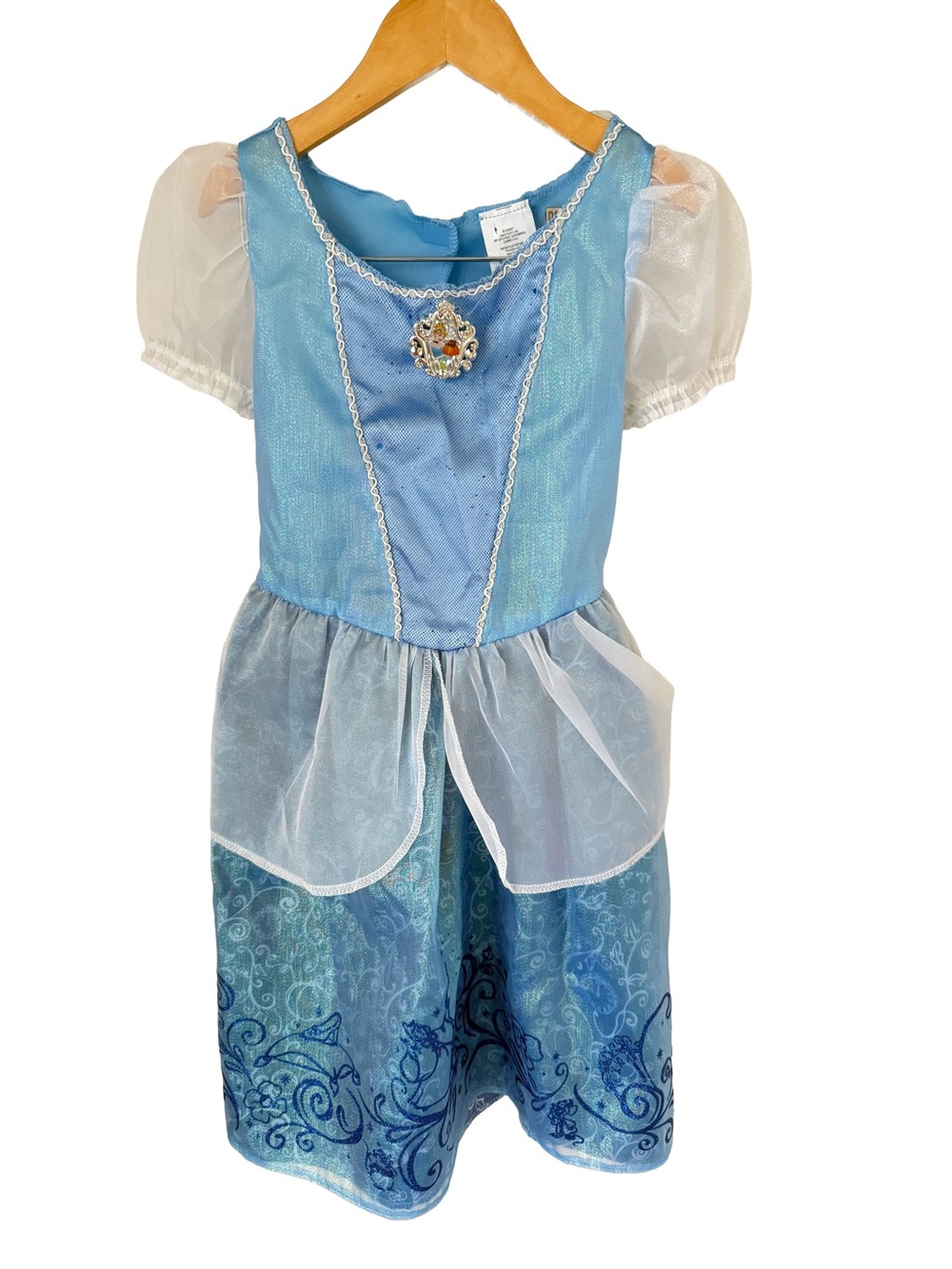Disney Cinderella Light Blue Princess Dress with White Puff Sleeves